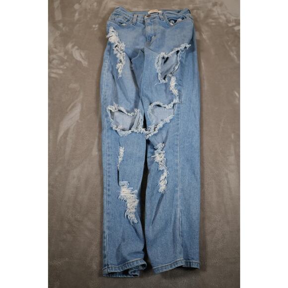 Vibrant M.I.U Denim - Vibrant Miu Jeans Womens 3 W25 Distressed Ripped High Rise Made in USA Denim